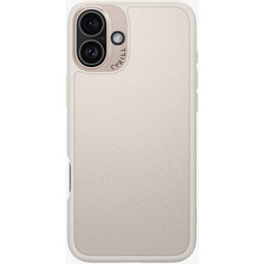 Vegan Deri Kılıf, iPhone 16 Plus ile Uyumlu ve Krem Renk