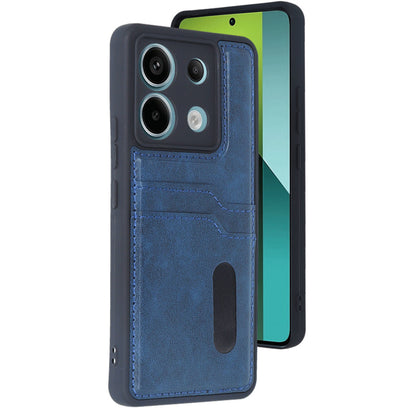Redmi Note 13 Pro 5G Kılıf Sara Kartvizitli Deri Kılıf - Lacivert