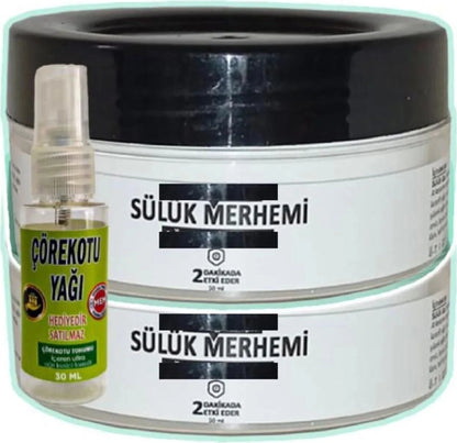 Süper Sülük Merhemi Bakım Kremi 2X50 Ml+30 ml Çörek Otu Yağ ile