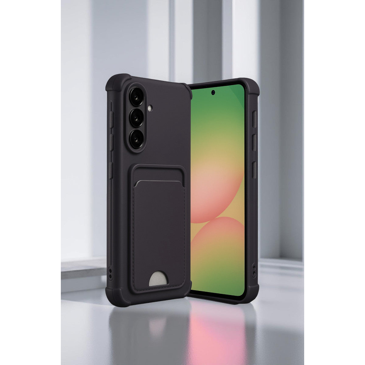 Galaxy A56 Kılıf Kelvin Kartvizitli Silikon - Derin Mor