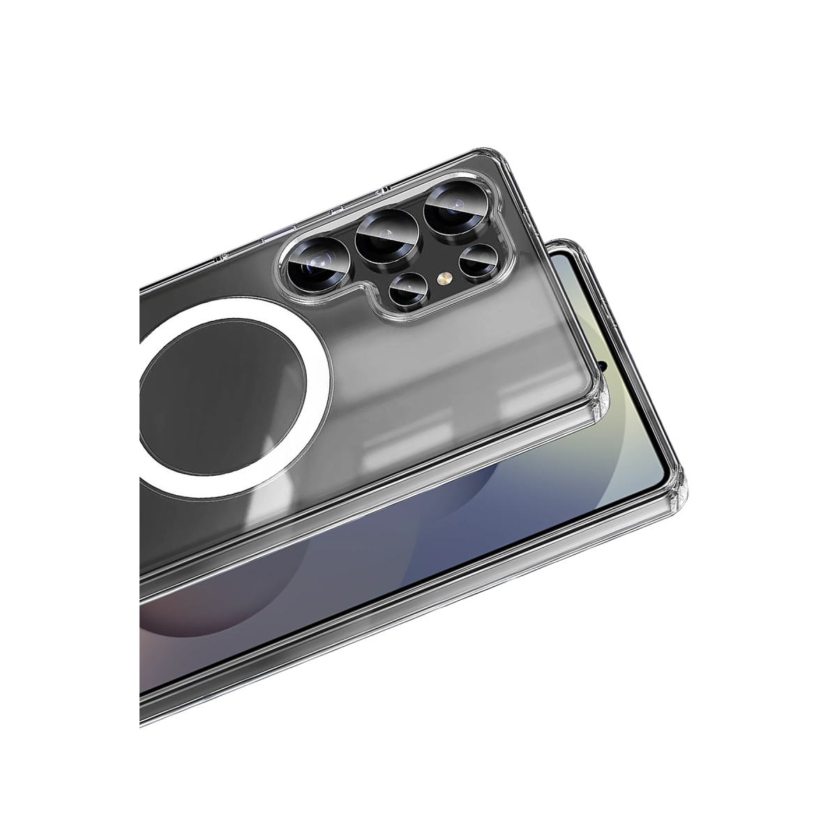 Galaxy S25 Ultra Kılıf Magneticsafe Şeffaf Silikon - Şeffaf