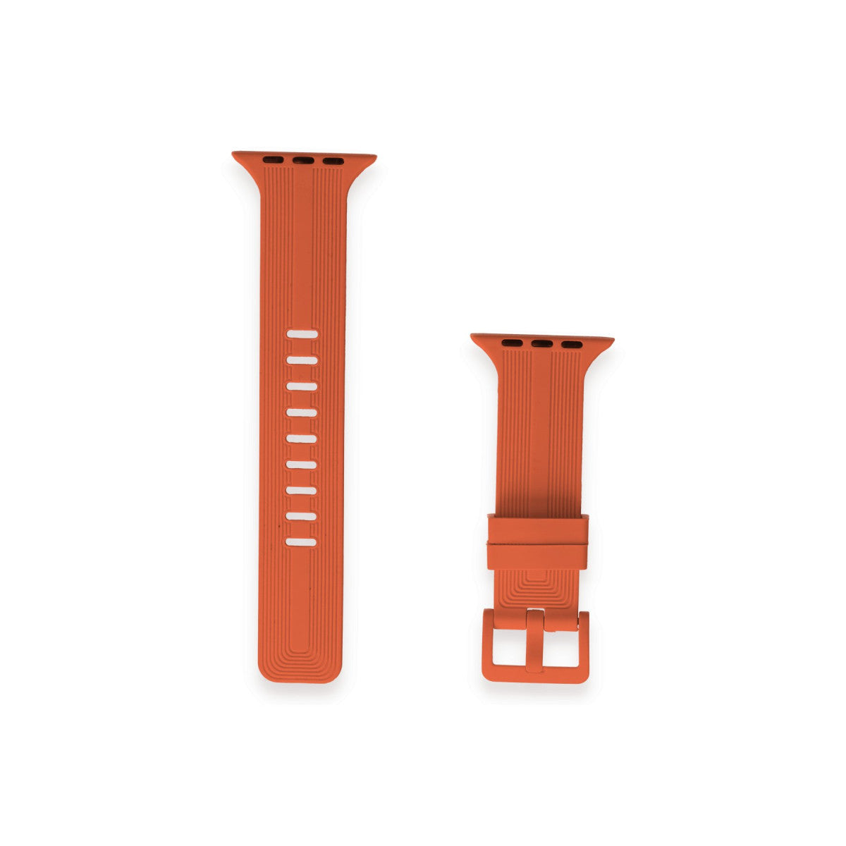 Watch 38mm KR408 Çizgili Silikon Kordon - Turuncu
