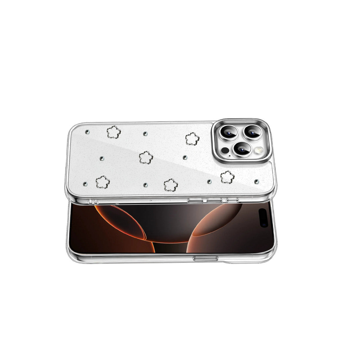 iPhone 15 Pro Max Fiyonk Desenli Kapak - Desen 2