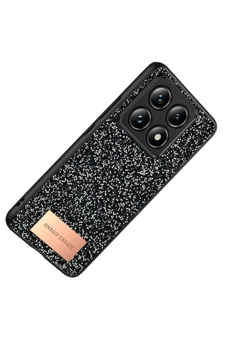 Mi 14T Pro Bright Simli Kapak - Siyah