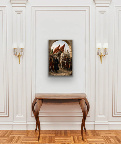 Fatih Sultan Mehmet İstanbul'un Fethi Kanvas Tablo 60X90 CM