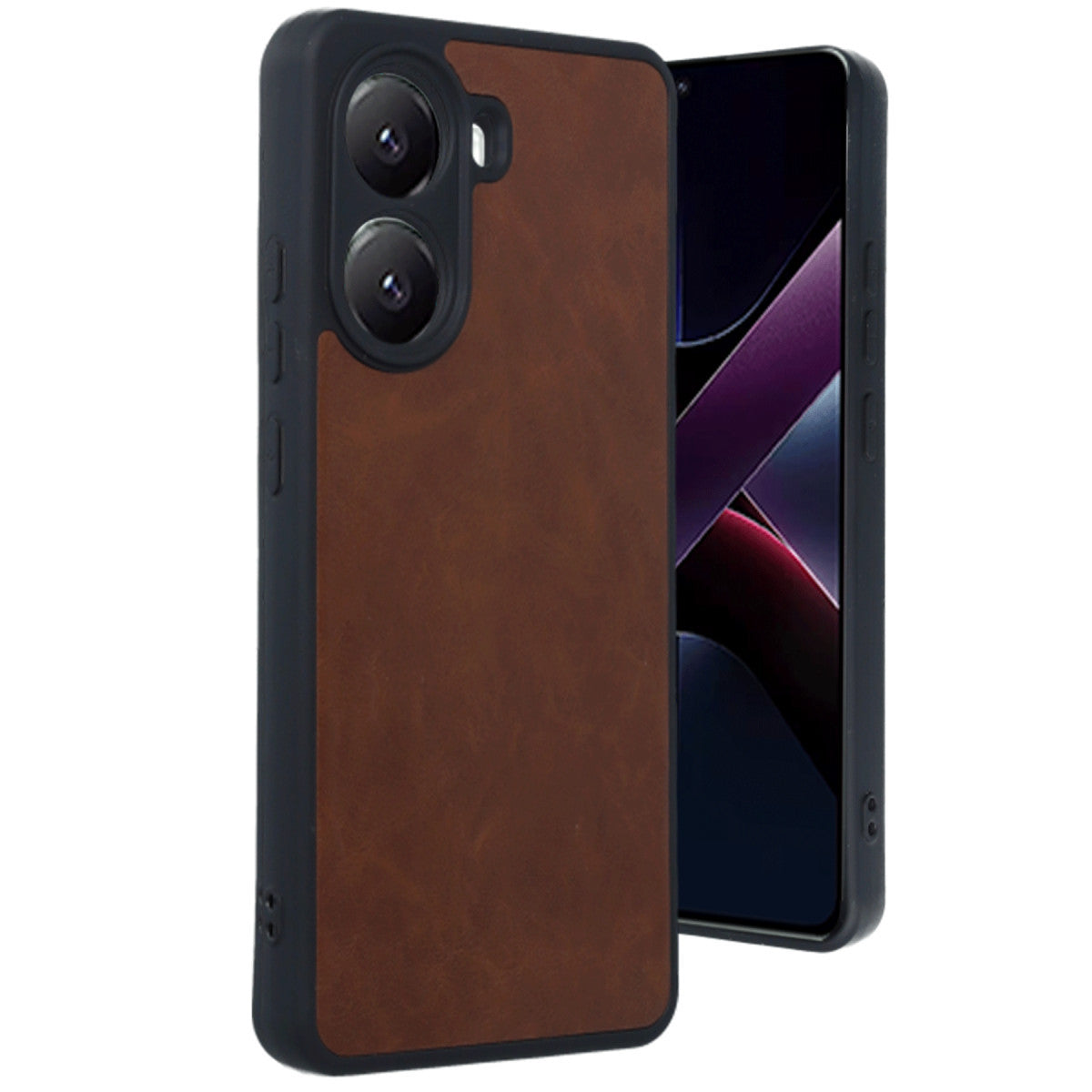 Poco X7 Pro Kılıf Aras Deri Kapak - Taba