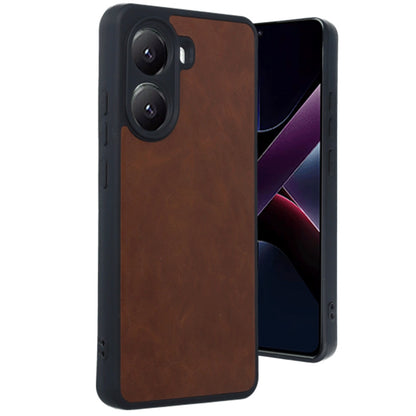 Poco X7 Pro Kılıf Aras Deri Kapak - Taba