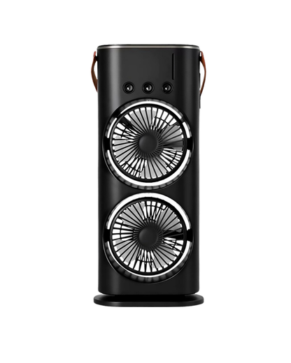 RGB Işıklı Spreyli Masa Fanı Çift Motorlu Güçlü Üflemeli Taşınabilir Fan