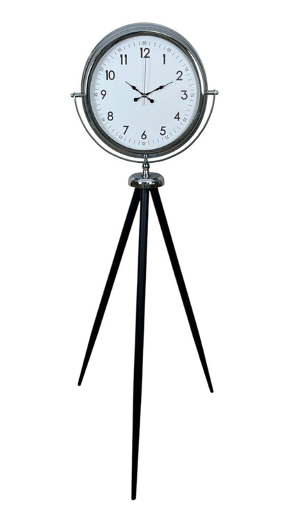 Krom Standart Tripod Ayaklı Saat