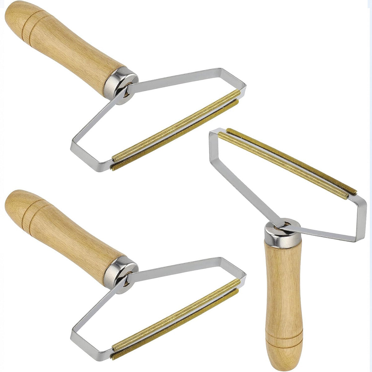 Ahşap Saplı Metal Tiftik Tüy Toplama