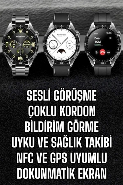 Akıllı Saat Titreşimli Amoled Ekran Uyku Ve Sağlık Takibi Sesli Görüşme