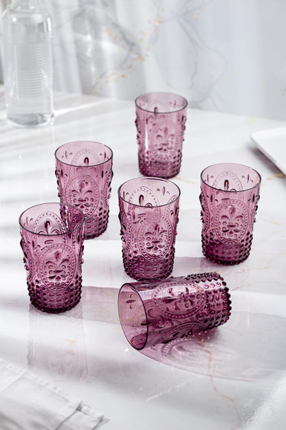 Akrilik Mürdüm Tekli Kısa Bardak & Su Meşrubat Kahve Yanı Bardağı 400 ml (Cam Değildir)