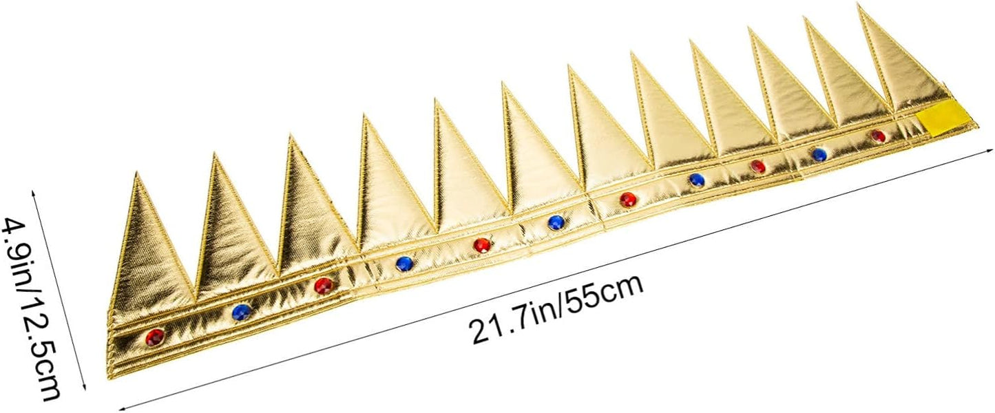 Altın Renk Eva Yumuşak Kral Kraliyet Tacı Yetişkin Çuk Uyumlu 55 cm