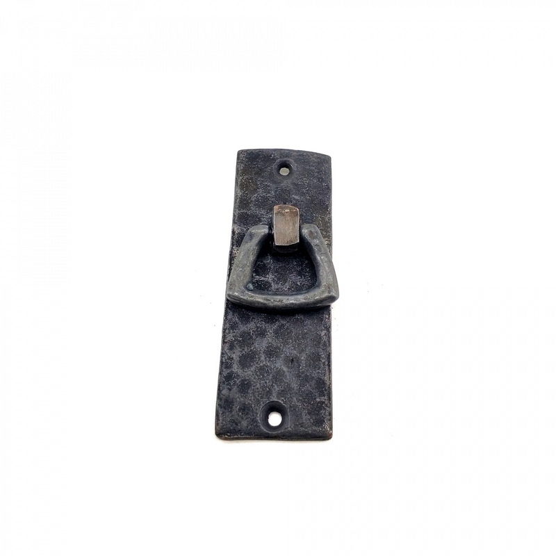 Antika Tarz Dekoratif Pirinç Dik Dövme Mobilya Kulbu - 90x31 Mm, Oksit