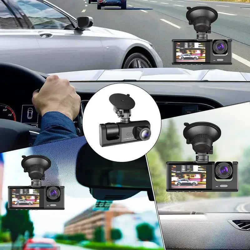 Araç Araba Kamerasi Black Box Traffic Recorder 3 Kameralı (5643)