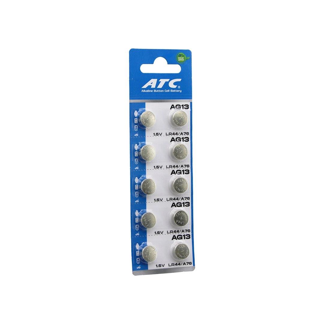 Atc Alkaline Button Battery (Ag13) (Lr-44/a76) (Düğme Pil) (Alkalin) (1.5v) (10lu Kart)*400