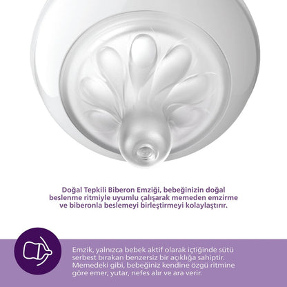 Doğal Tepkili Natural Response 2'Li Biberon Emziği No:6 6+ Ay