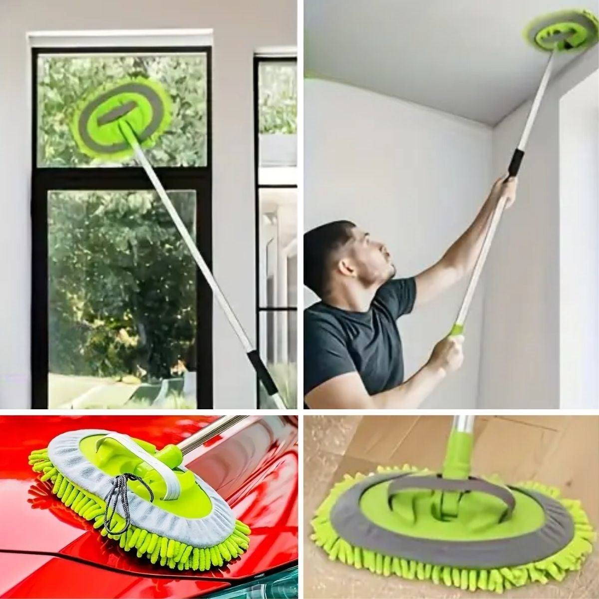 BUFFER® Yedek Mikrofiber Bezli Oto Yıkama Mop Seti