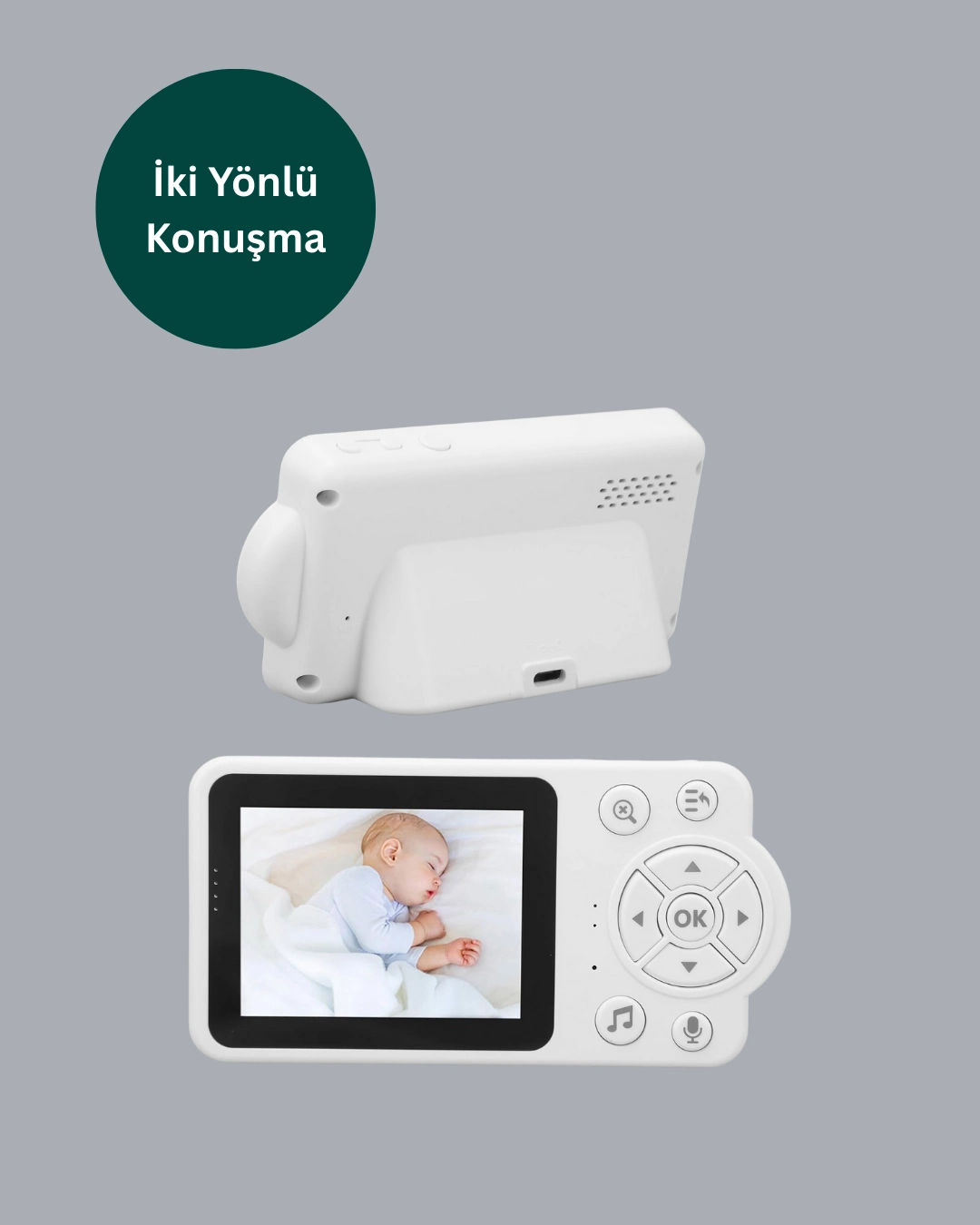 Bebek Monitörü Cry Detection Ve Hd Gece Görüş Destekli Yeni Nesil