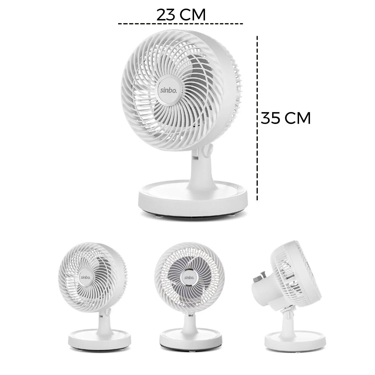 BEYAZ 12 INC EV - OFİS KOMPAKT - SESSİZ - İKİ KADEME MASAÜSTÜ VANTİLATÖR SF-7703 (5643)