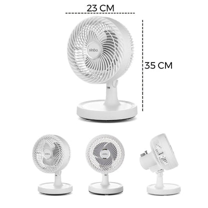 BEYAZ 12 INC EV - OFİS KOMPAKT - SESSİZ - İKİ KADEME MASAÜSTÜ VANTİLATÖR SF-7703 (5643)