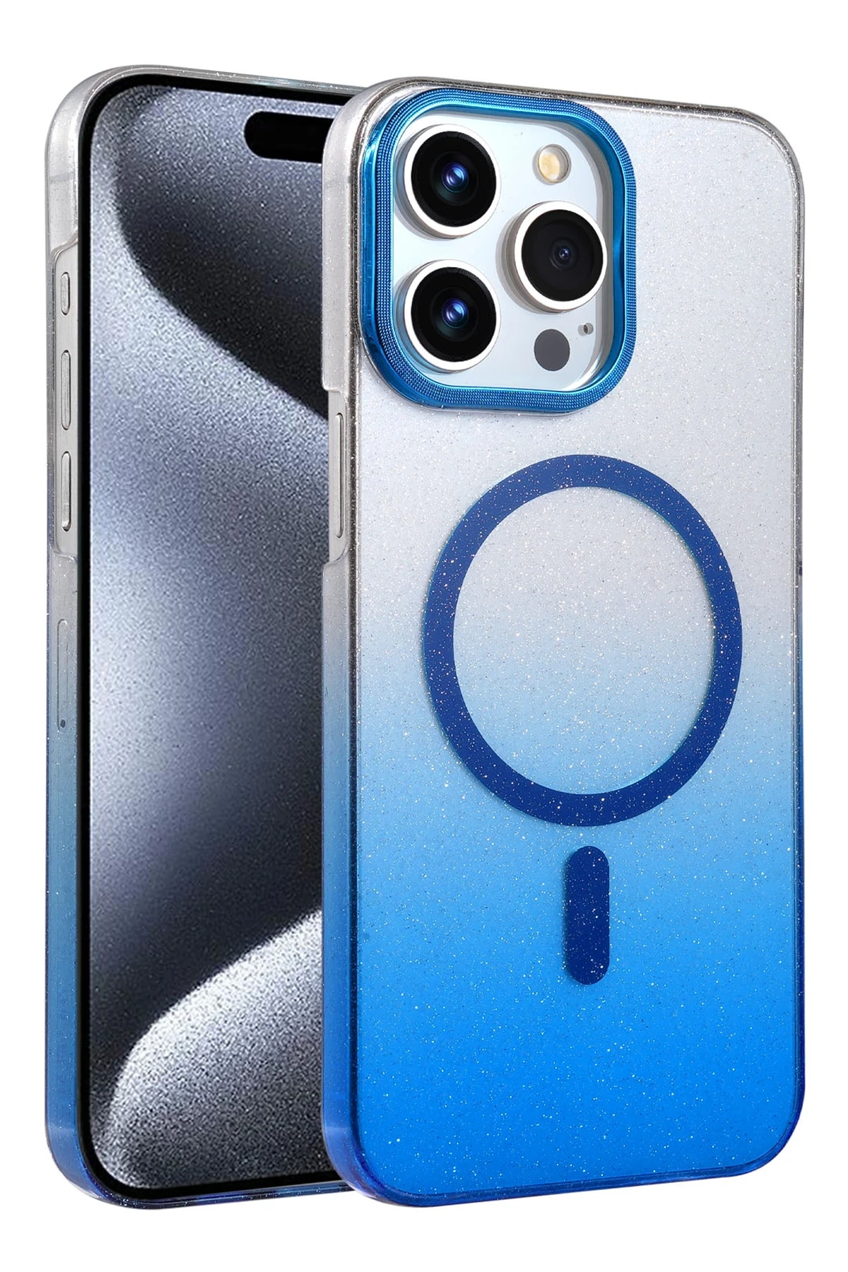 iPhone 14 Pro Max Glossy Magsafe Kapak - Mavi