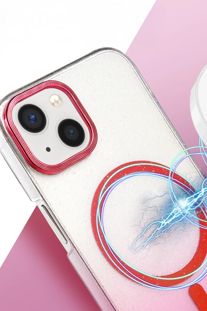 iPhone 15 Plus Glossy Magsafe Kapak - Çöl Titanyum