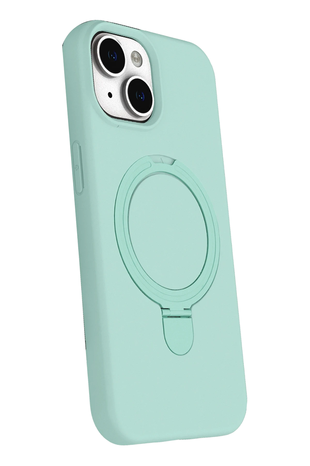 iPhone 15 Plus Regal Magsafe Standlı Kapak - Su Yeşili