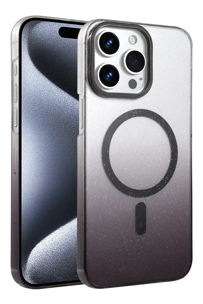 iPhone 15 Pro Max Glossy Magsafe Kapak - Siyah