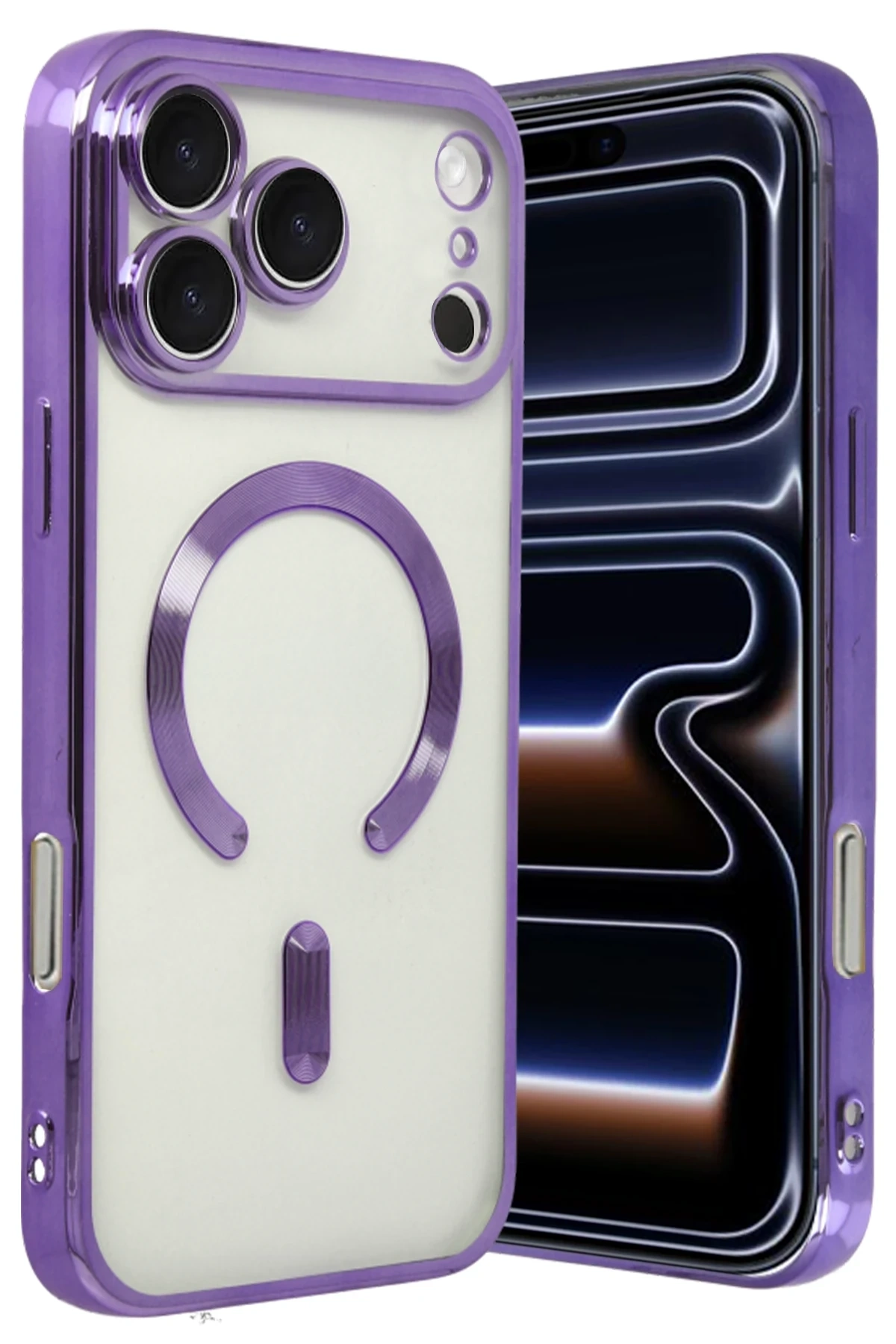 iPhone 17 Pro Max Kross Magneticsafe Kapak - Mor