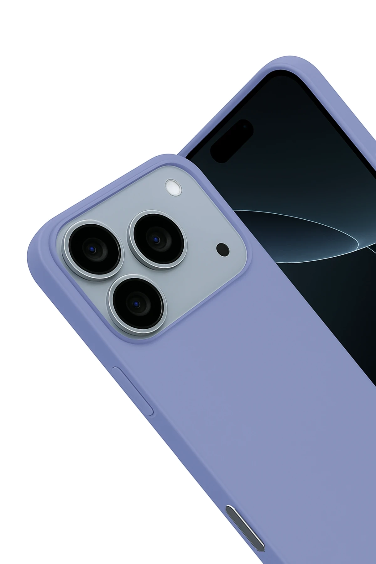 iPhone 17 Pro Nano içi Kadife Silikon - Lila