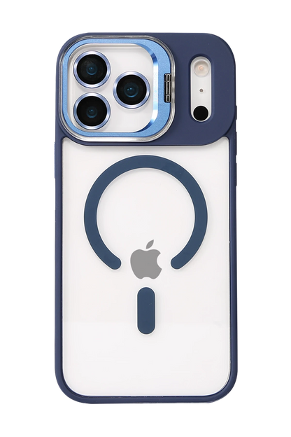 iPhone 17 Pro Remim Lensli Magsafe Standlı Kapak - Lacivert