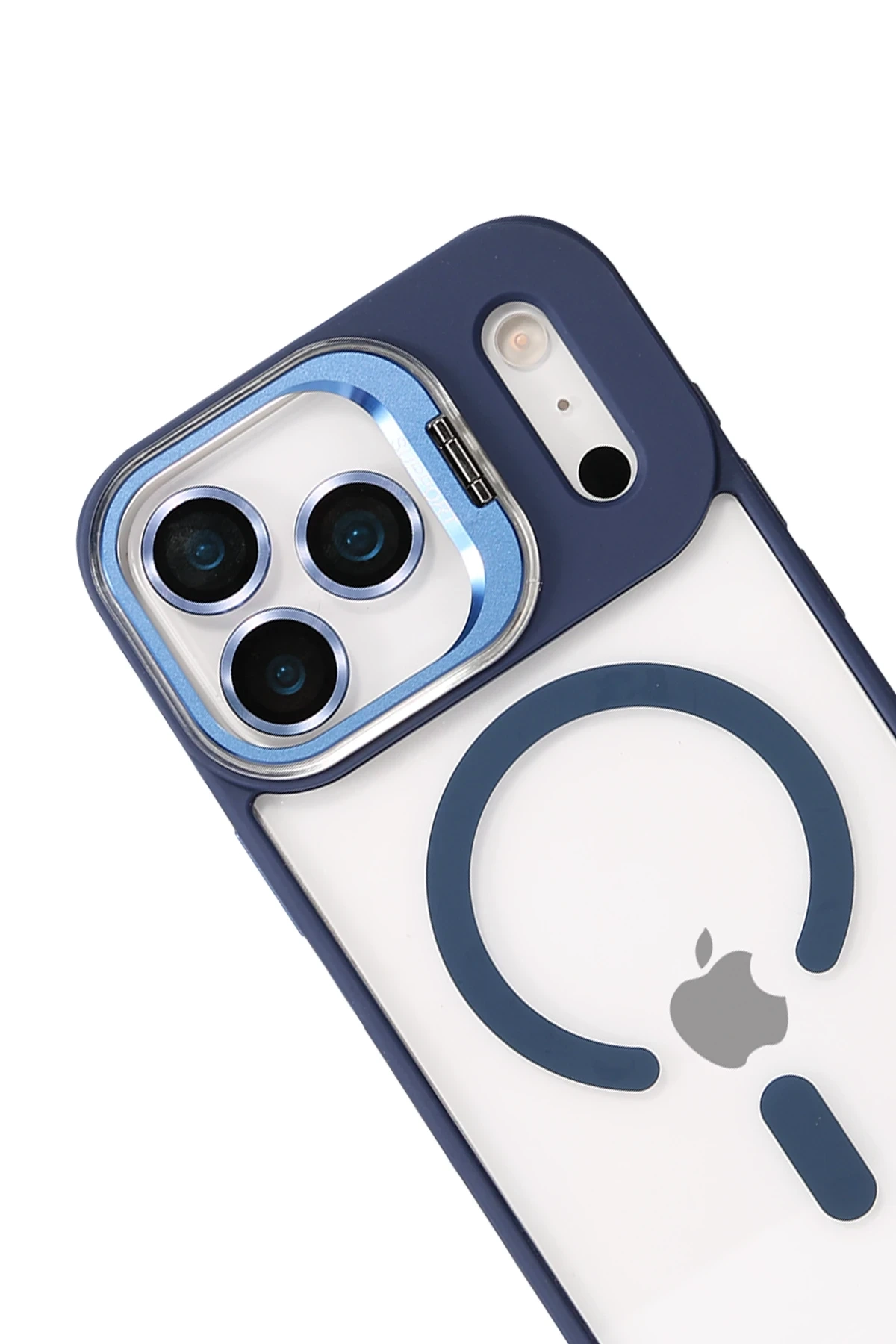 iPhone 17 Pro Remim Lensli Magsafe Standlı Kapak - Lacivert