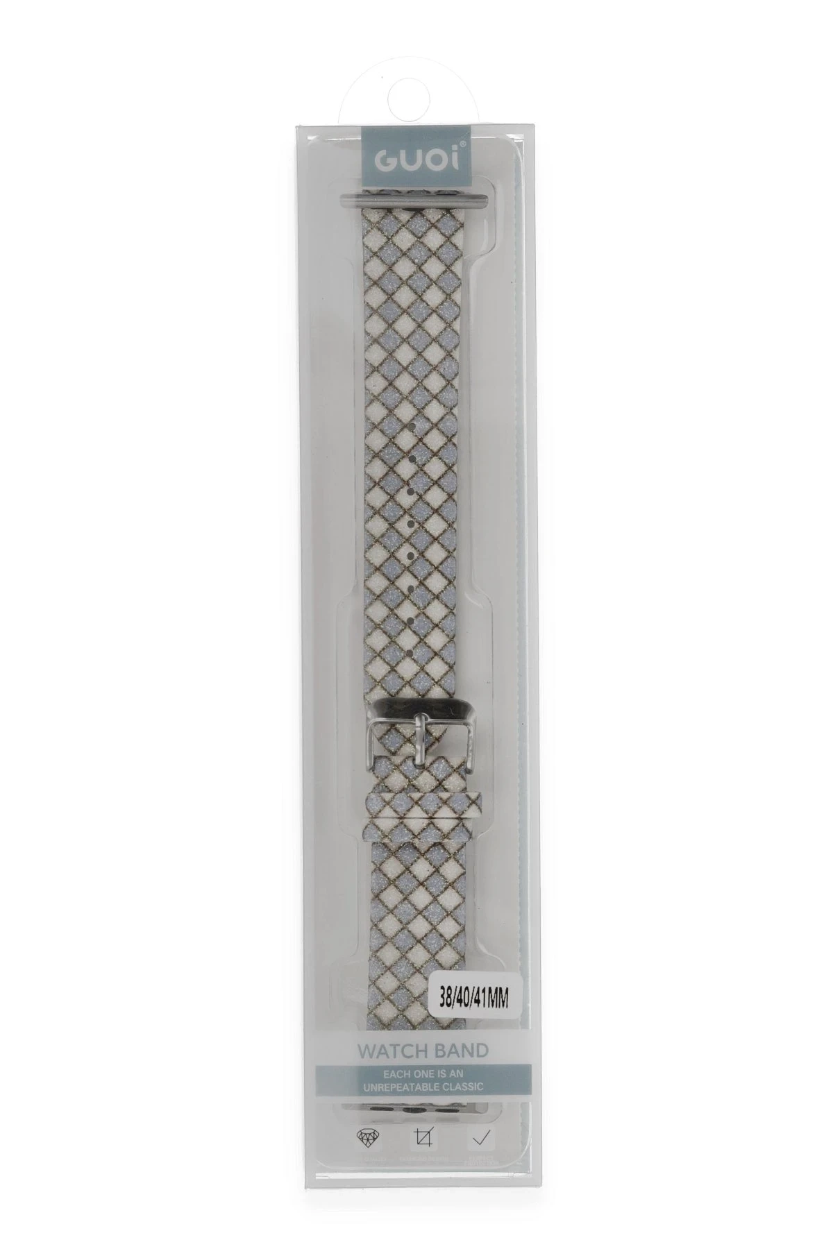 Watch 38mm Karo Motif Kordon - Lila