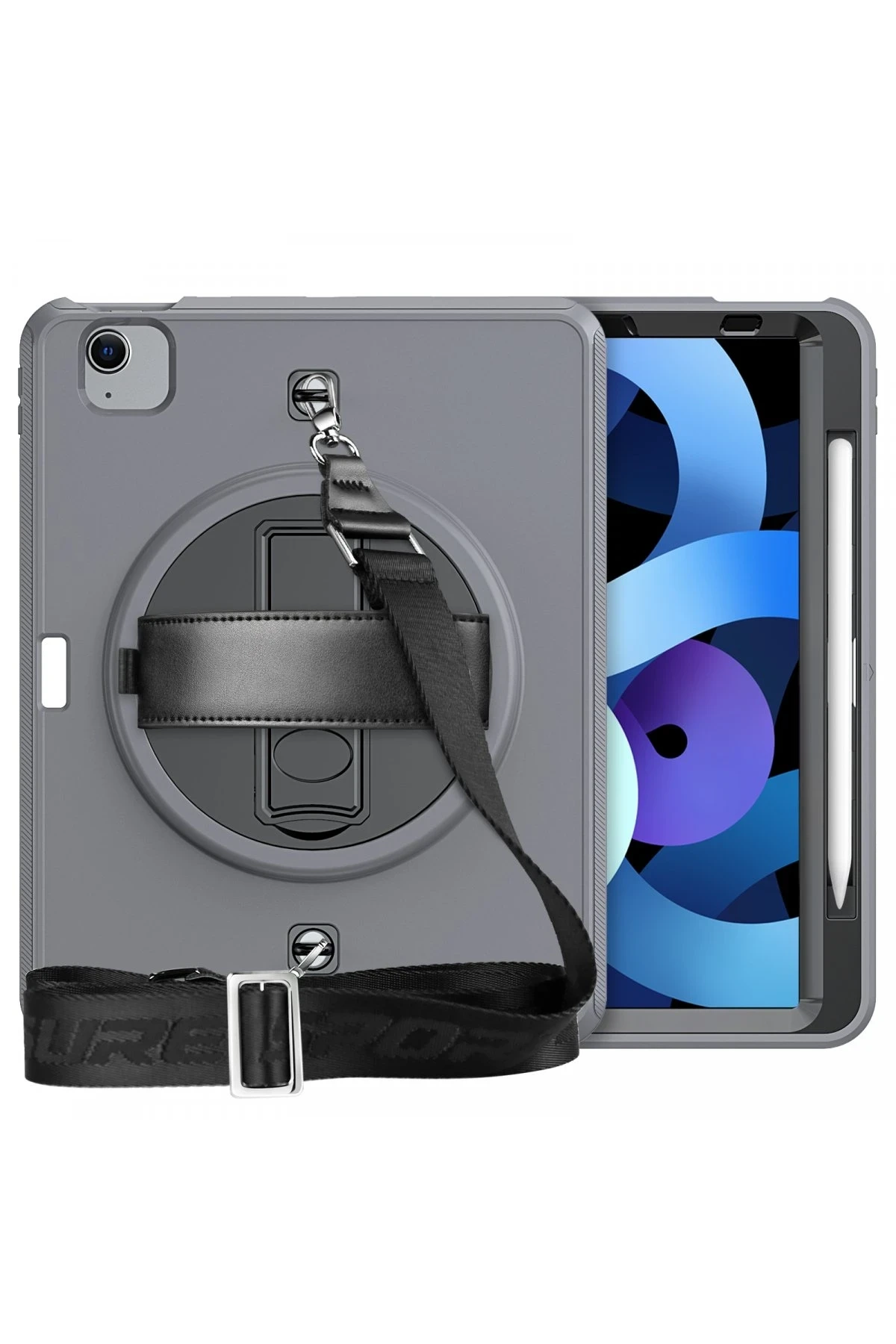 iPad Pro 11 (2020) Kılıf Strap-C Otterbox Tablet Kapak - Gri