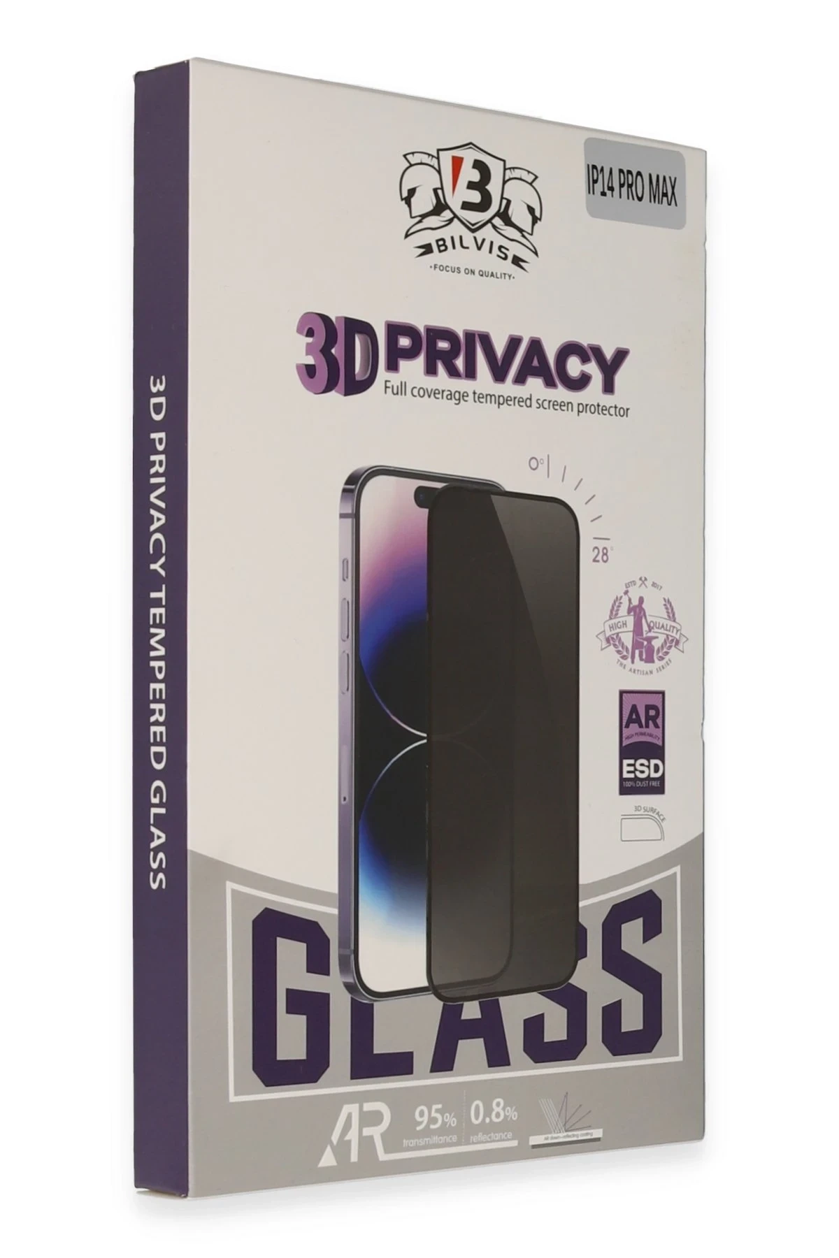 iPhone 12 Pro Max Bilvis 3D Hayalet Cam Ekran Koruyucu