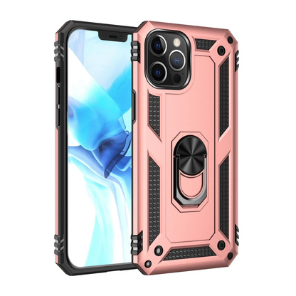 iPhone 12 Pro Max Kılıf Sofya Yüzüklü Silikon Kapak - Rose