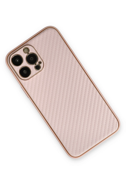 iPhone 13 Pro Kılıf Coco Karbon Silikon - Pembe