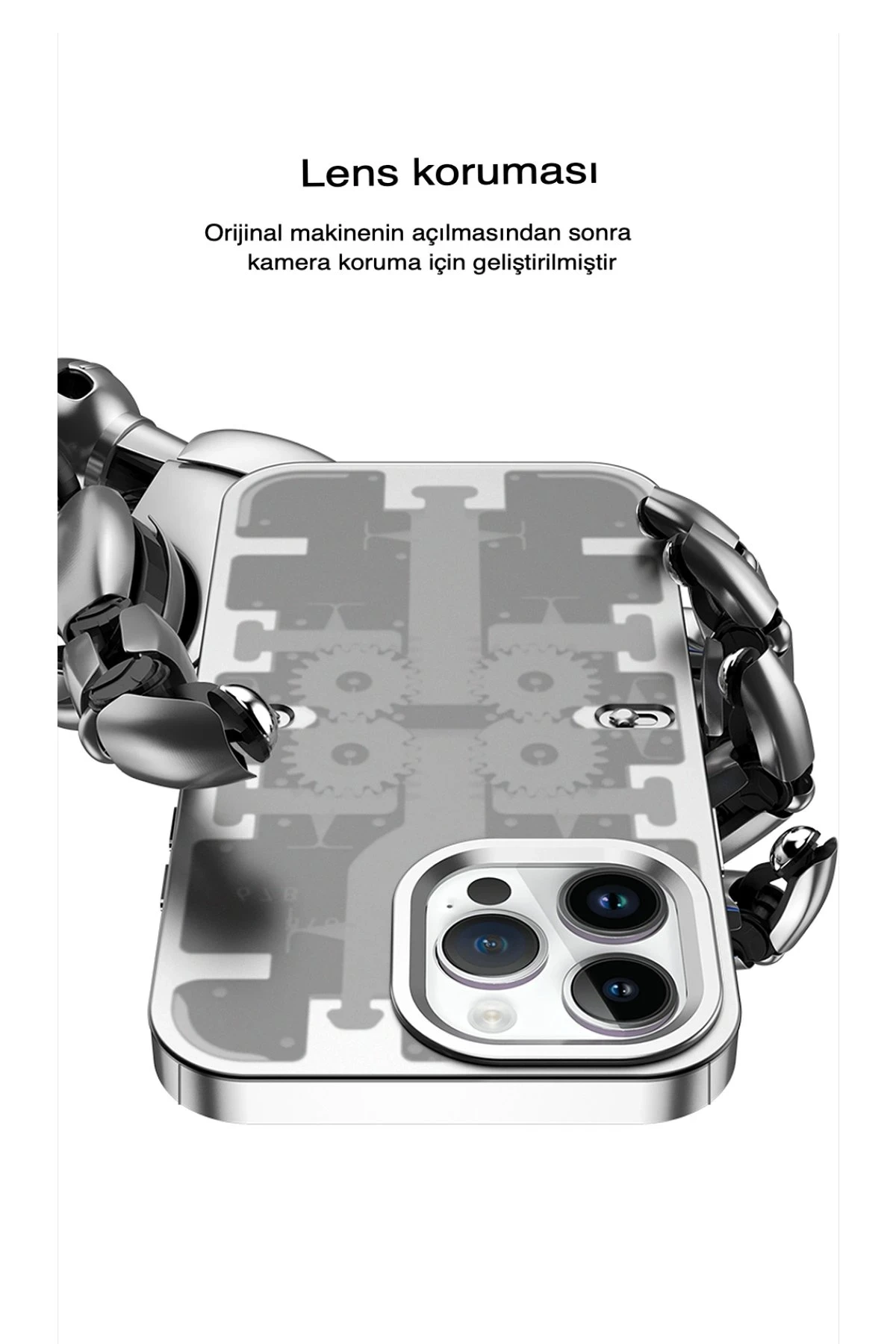 iPhone 13 Pro Kılıf Mekanik Bumper Kapak - Siyah