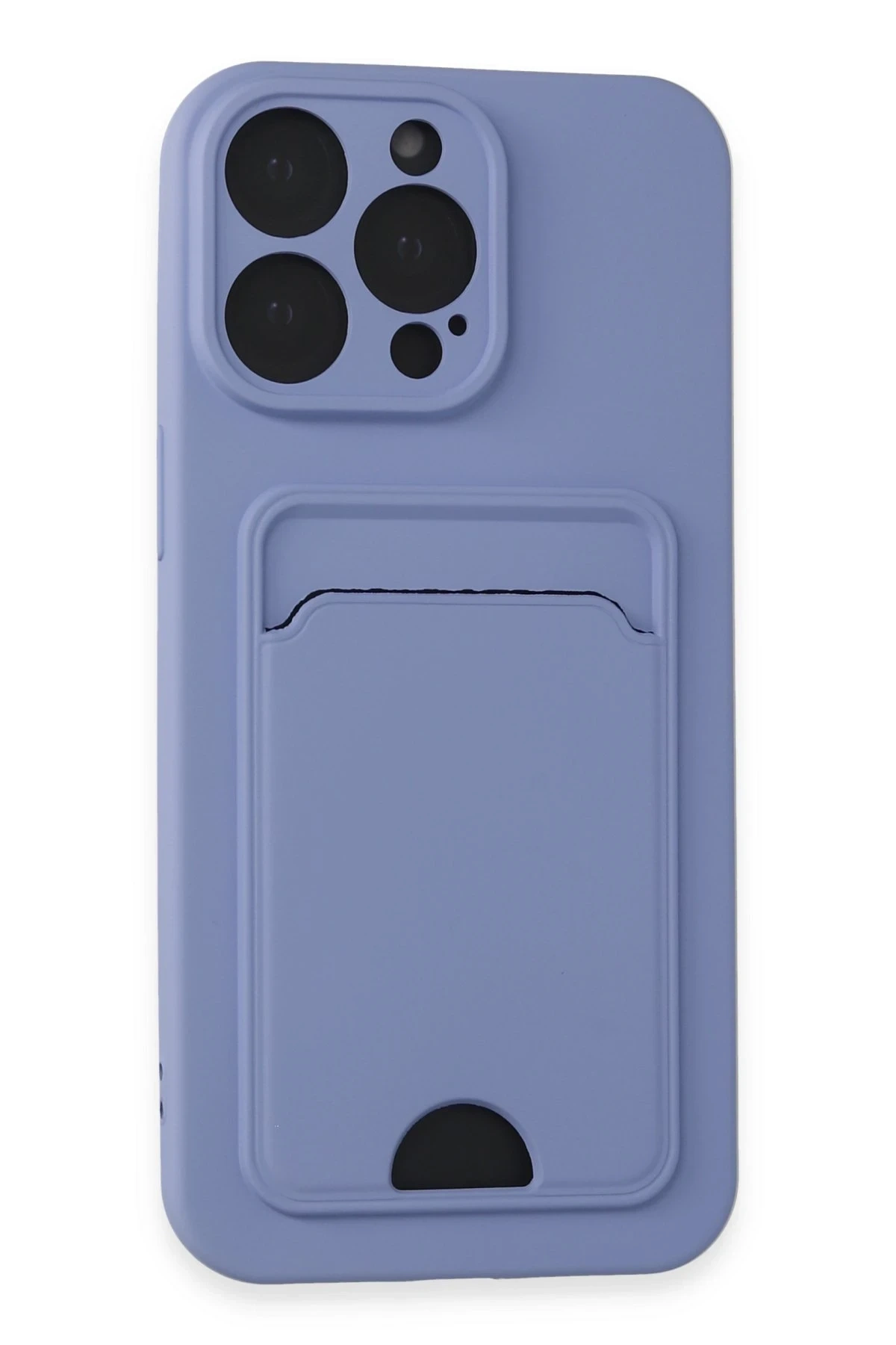 iPhone 14 Pro Max Kılıf Kelvin Kartvizitli Silikon - Lila