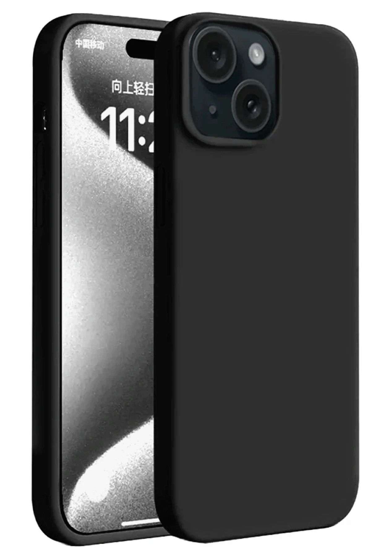 iPhone 15 Kılıf First Silikon - Siyah