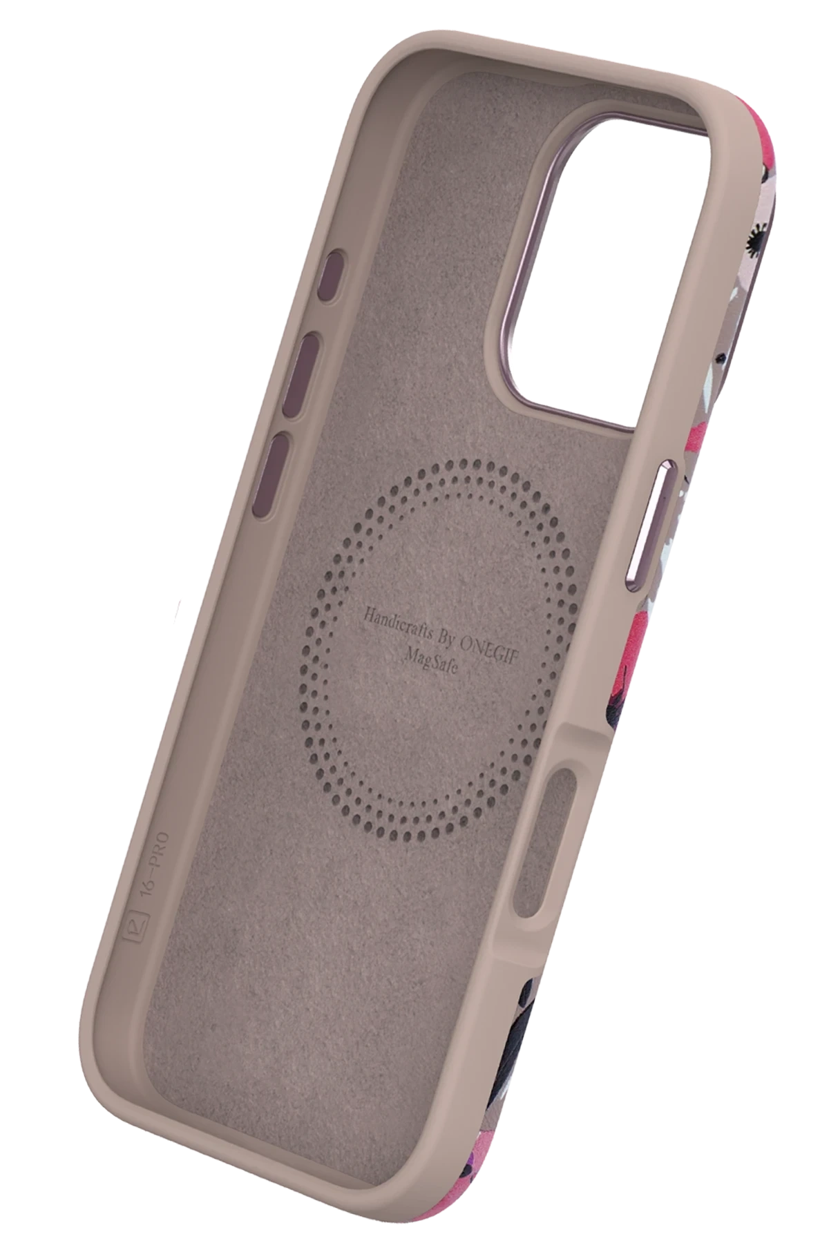 iPhone 15 Pro Flower Series Magsafe Kapak - Beyaz