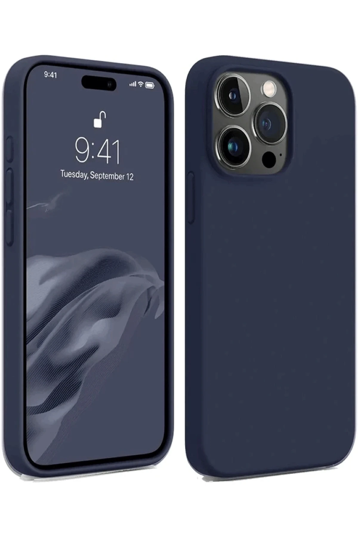 iPhone 15 Pro Kılıf First Silikon - Lacivert