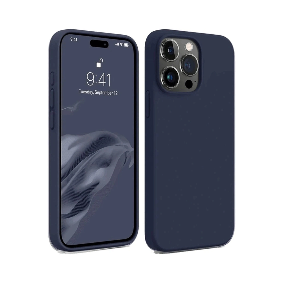 iPhone 15 Pro Kılıf First Silikon - Lacivert