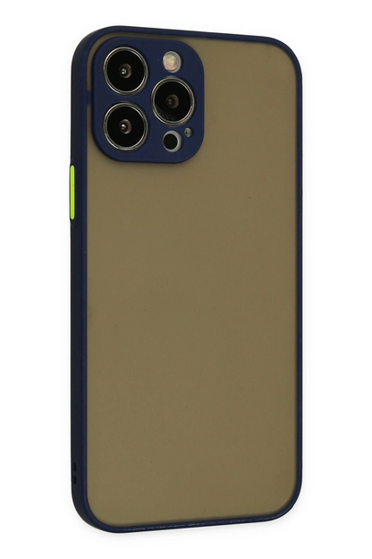 iPhone 15 Pro Kılıf Montreal Silikon Kapak - Lacivert