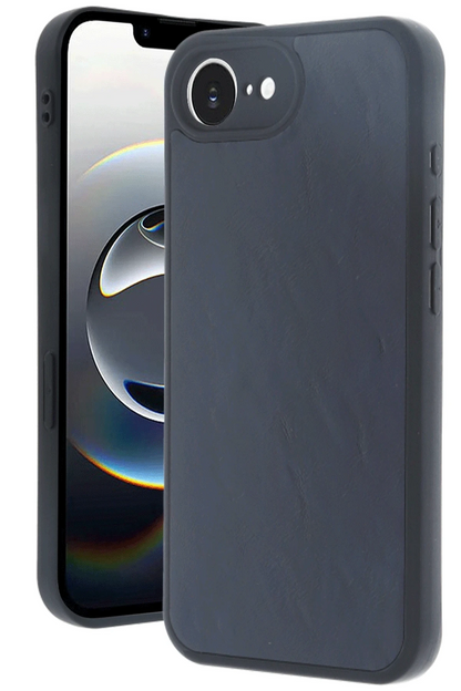iPhone 16E Kılıf Aras Deri Kapak - Lacivert