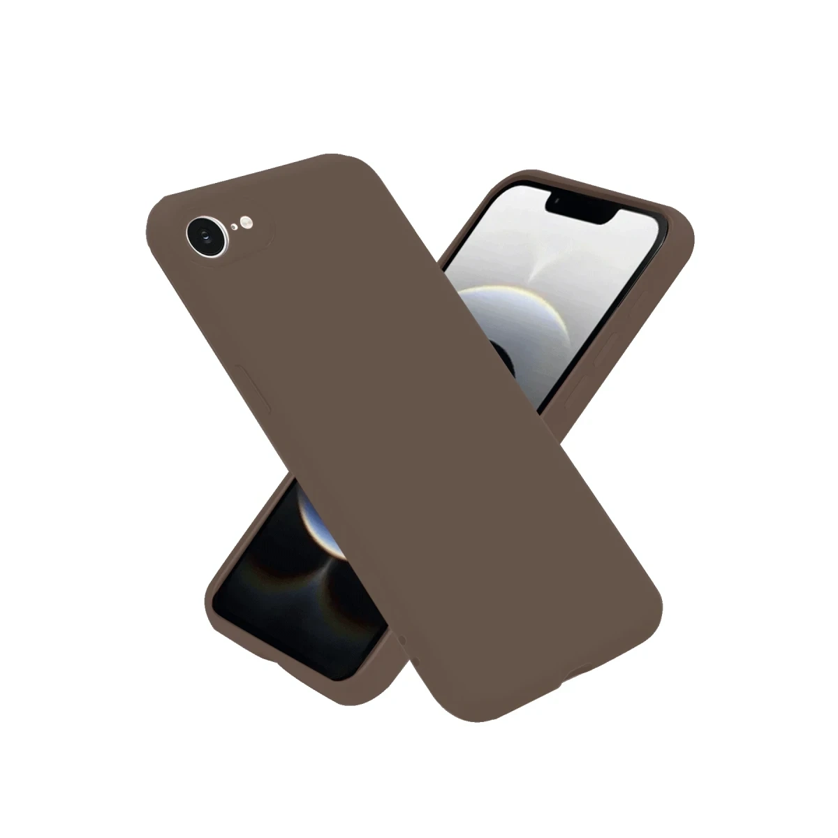 iPhone 16E Kılıf First Silikon - Kahverengi