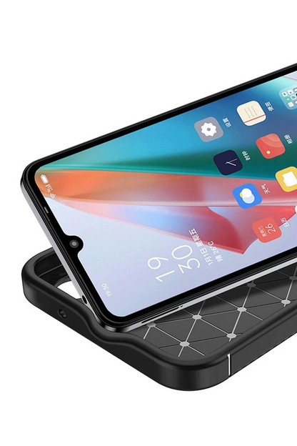 Realme 12 Lite Kılıf Auto Focus Karbon Kapak - Siyah