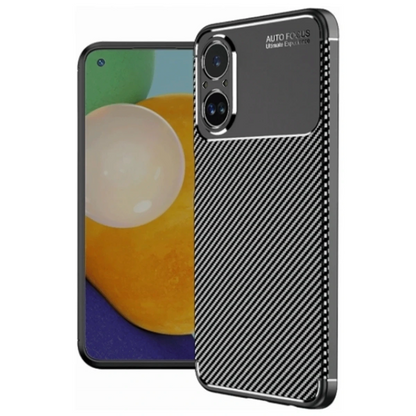 Realme 12 Lite Kılıf Auto Focus Karbon Kapak - Siyah