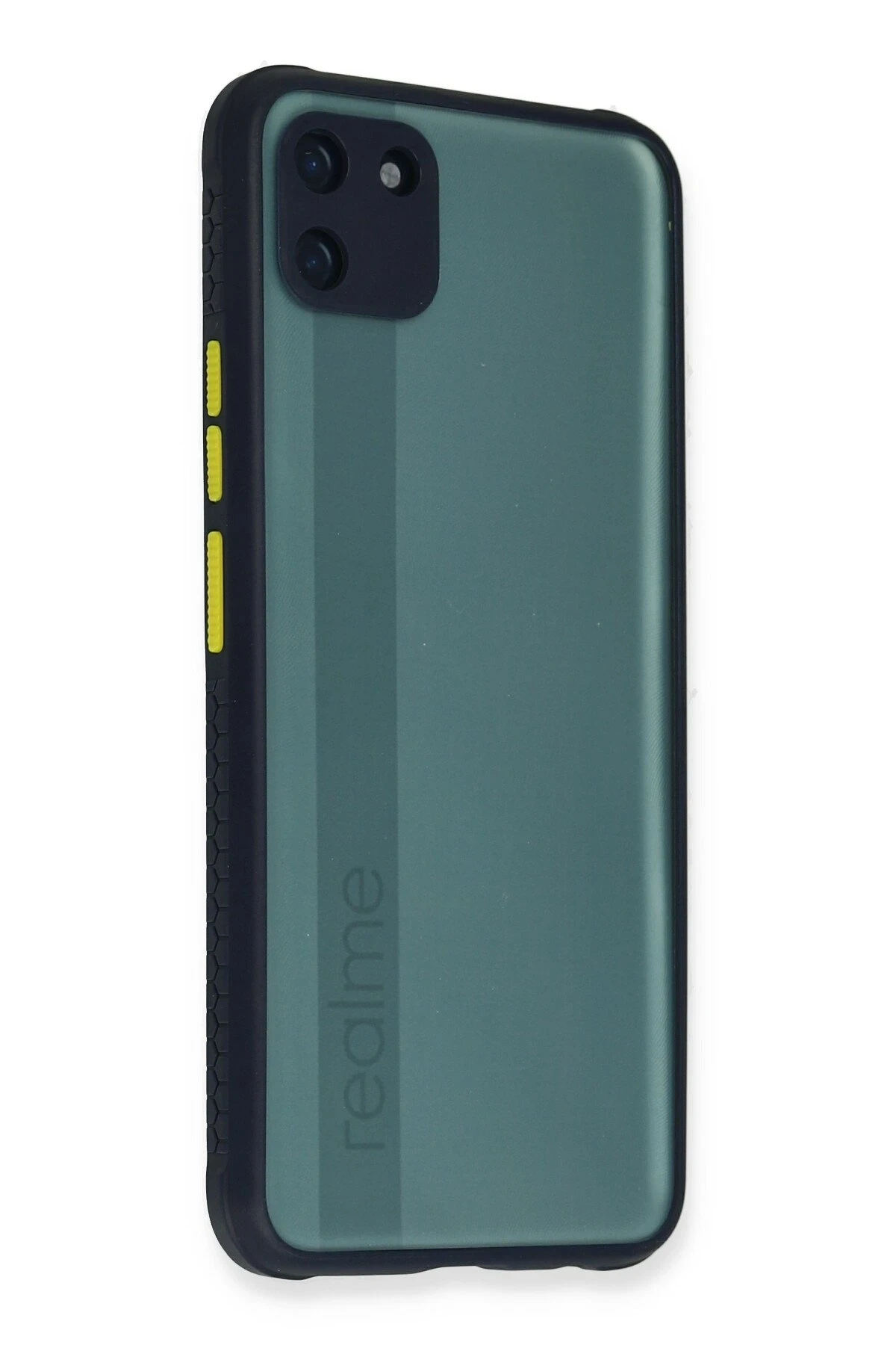 Realme C11 Kılıf Miami Şeffaf Silikon - Lacivert